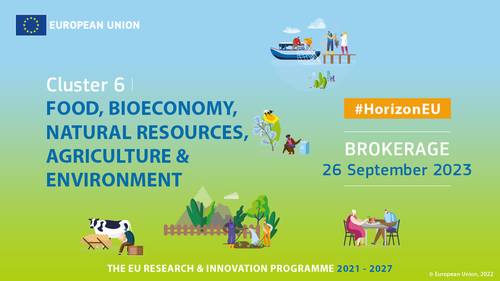 Cluster 6 – Food, Bioeconomy, Natural Resources, Agriculture & Environment, Info day and Brokerage Event 27/09/2023