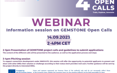 Webinar – Information session on GEMSTONE Open Calls , 14/09/2023