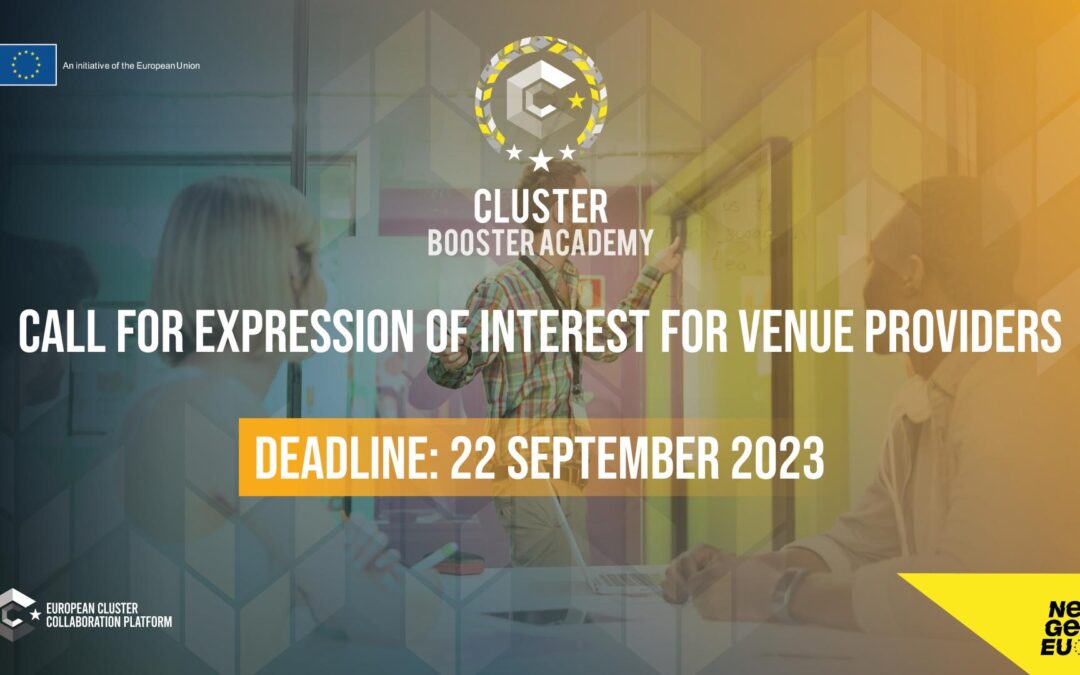 Call for Expression of Interest for Venue Providers – Cluster Booster Academy #3