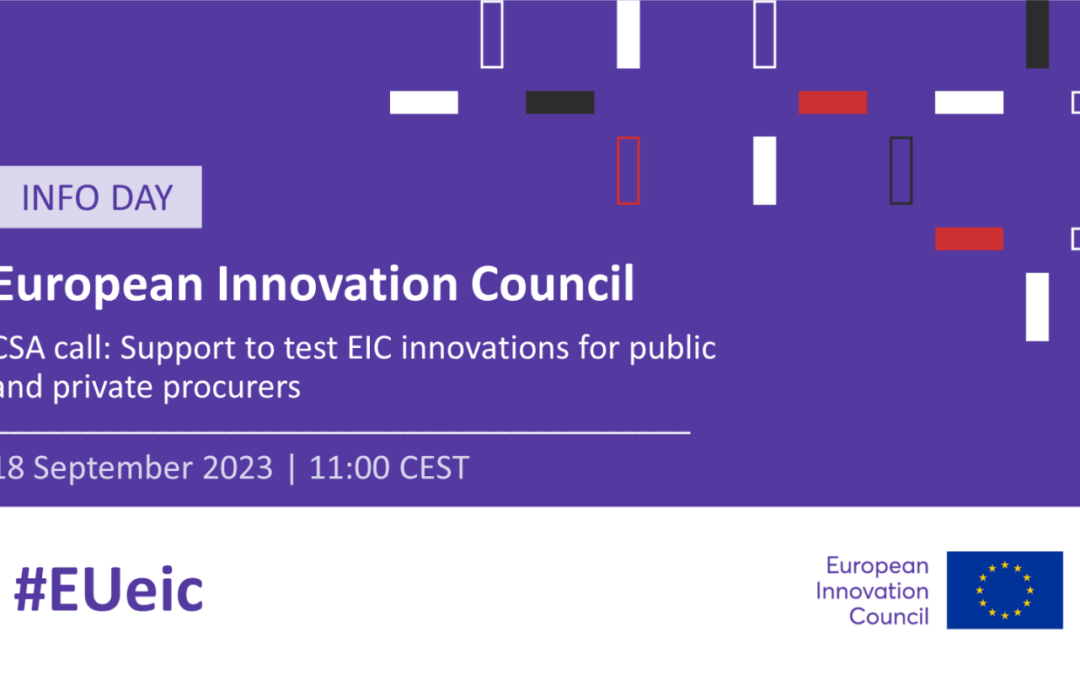 Online Info Session – Support to test European Innovation Council (EIC) innovations for public and private procurers