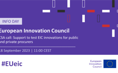 Online Info Session – Support to test European Innovation Council (EIC) innovations for public and private procurers, 18/09/2023