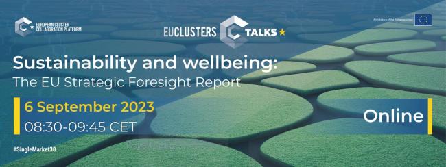 The EU Strategic Foresight Report, EU Clusters Talks: Sustainability and wellbeing, 06/09/2023