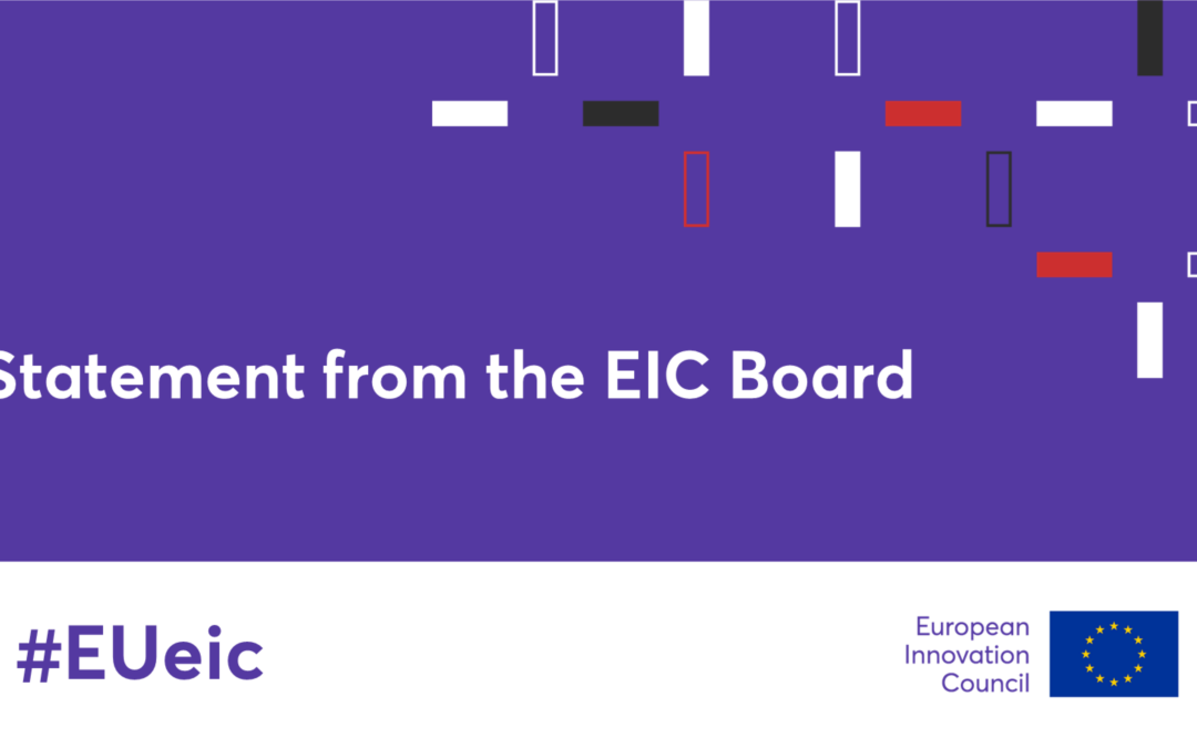 EIC Board statement: recommendations for increasing participation of high potential innovators from widening countries to EIC programmes