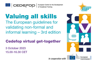 CEDEFOP Event : Valuing all skills, 03/10/2023, on line