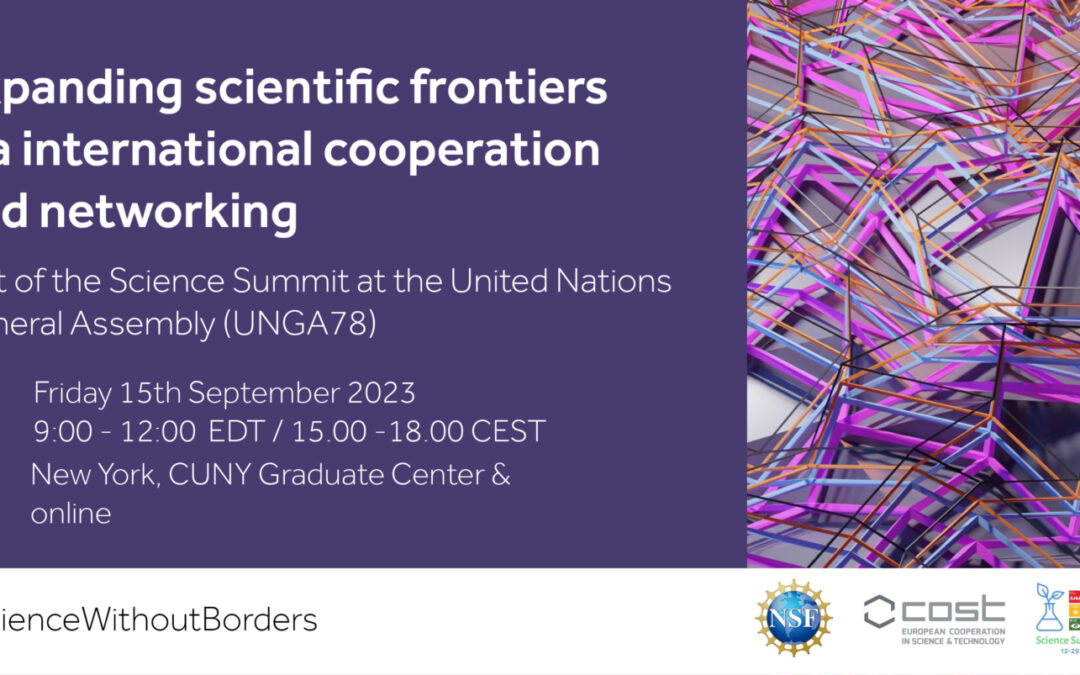 Expanding scientific frontiers via international cooperation with COST and NSF