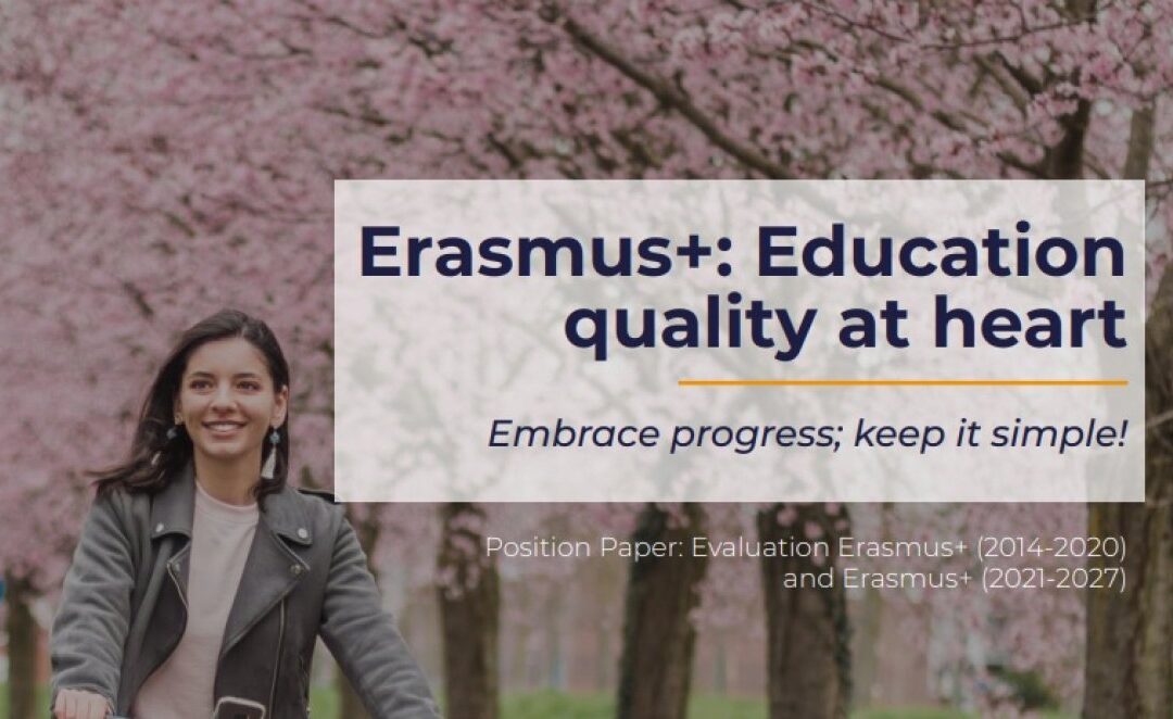 Neth-ER position paper on Erasmus+: Education quality at heart