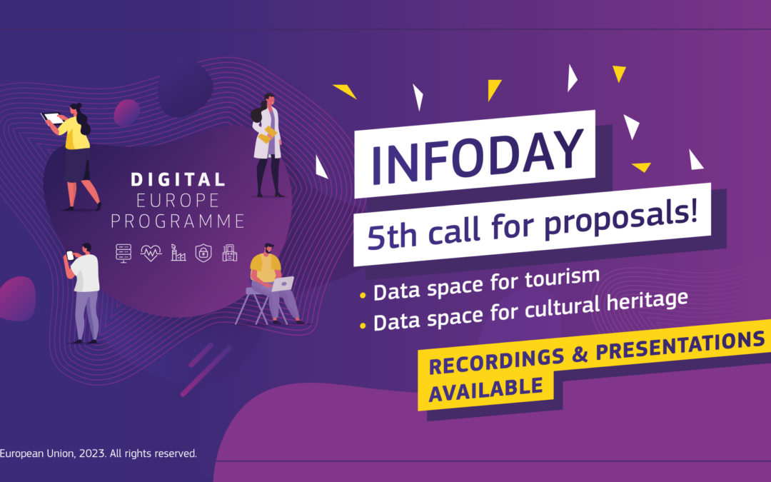 Recordings and presentations available: DIGITAL Europe Programme Info Day – Data Space for tourism & Data Space for cultural heritage