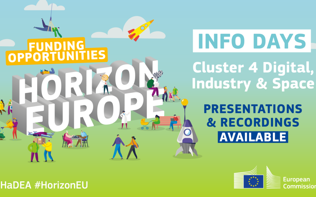 Horizon Europe Info Days on Cluster 4 – Digital, Industry and Space: Recordings and presentations available!