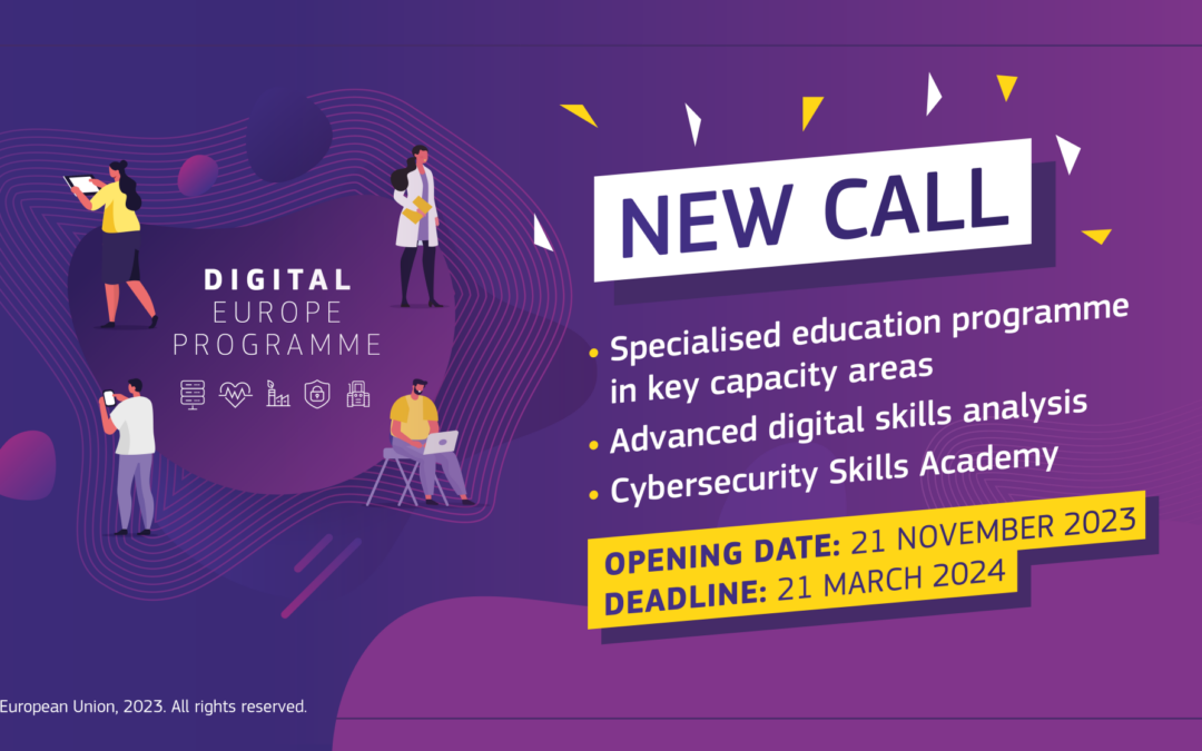New call for proposals under Digital Europe Programme opening on 21 November 2023