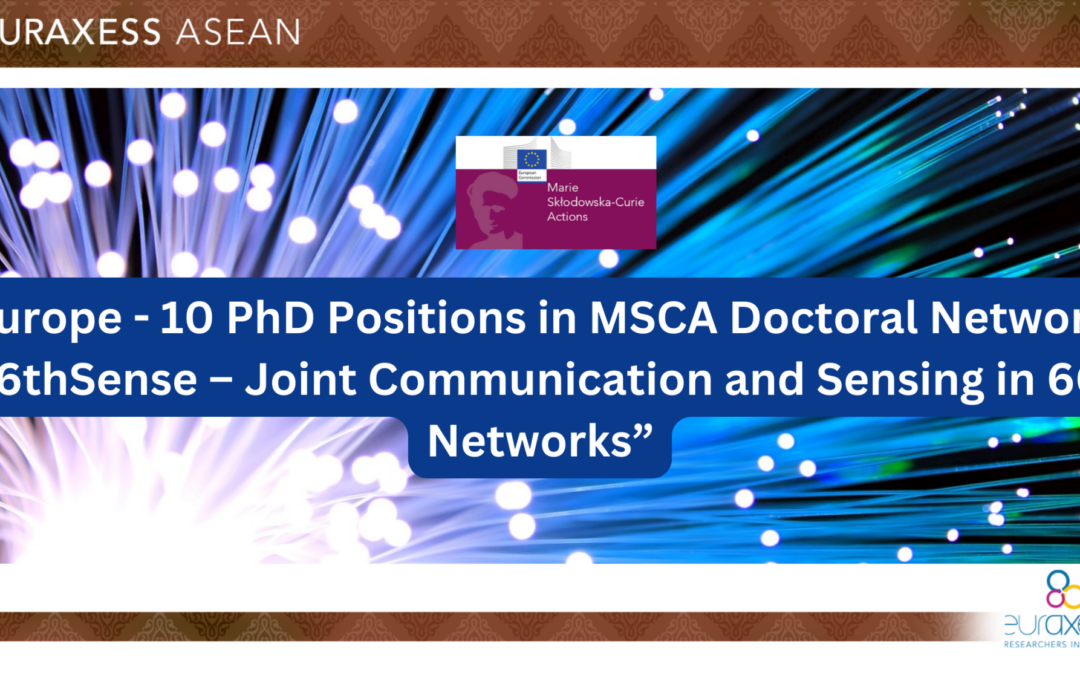 10 PhD Positions in MSCA Doctoral Network “6thSense – Joint Communication and Sensing in 6G Networks”