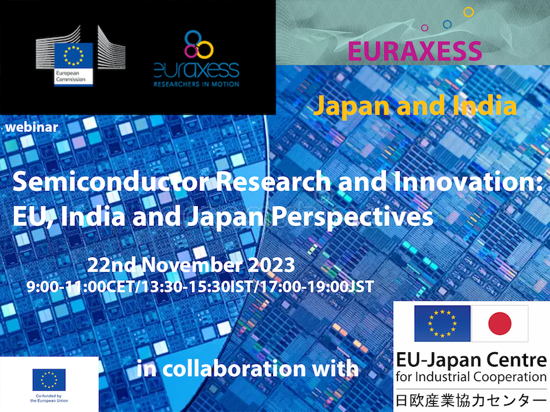 INNOVATION DAY WEBINAR: “Semiconductor Research and Innovation: EU, India and Japan Perspectives”, 22/11/2023