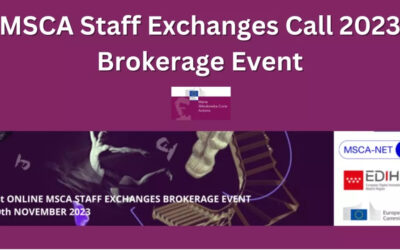 Brokerage event for MSCA Staff Exchanges Call 2023 to be held on 30 November