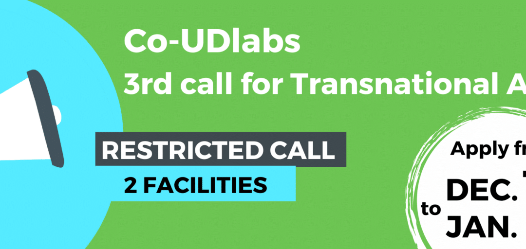 Launch of the 3rd Co-UDlabs transnational access call