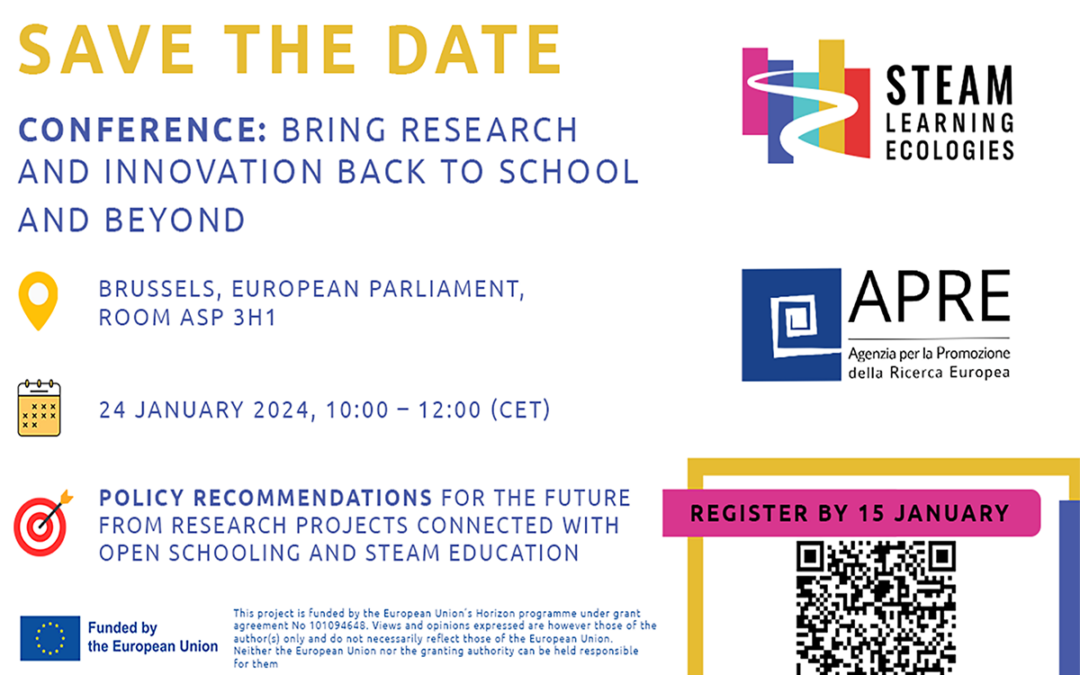 STEAM Learning Ecologies – Policy Dialogue Event In Brussels, 24/01/2024