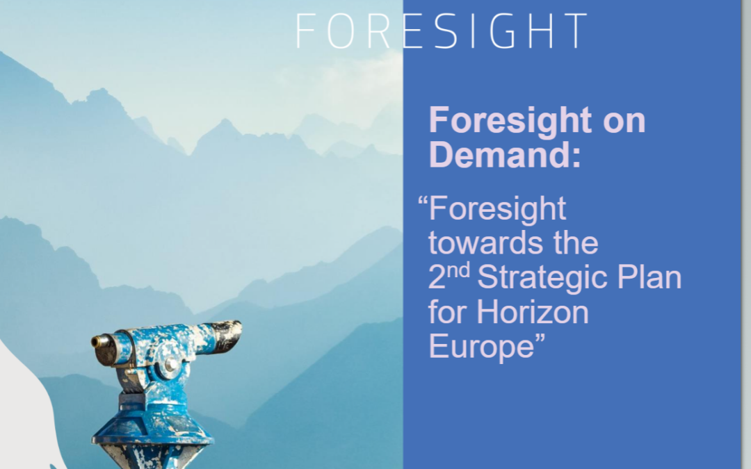 Foresight on demand: Foresight towards the 2nd Strategic Plan for Horizon Europe