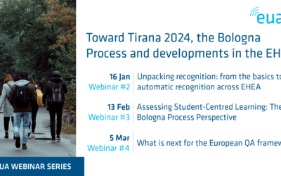 EUA webinar series – Toward Tirana 2024, the Bologna Process and developments in the EHEA, Measuring and enhancing student mobilities ; Recordings, 11/12/2023