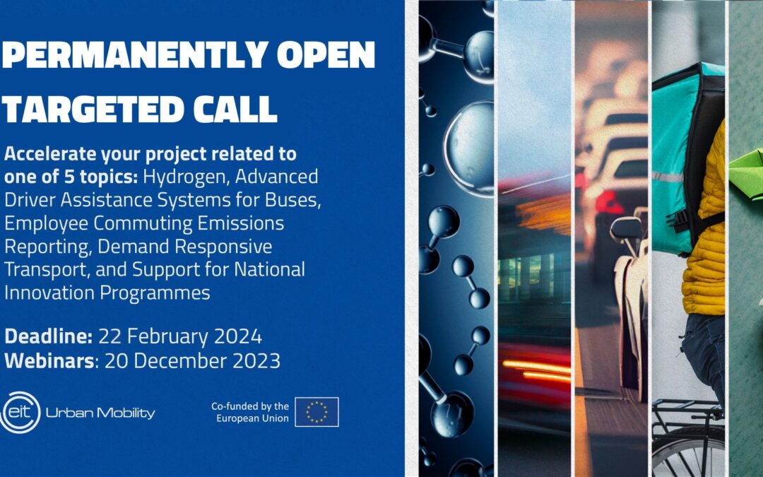 EIT Urban Mobility : Permanently Open Targeted Call for the BP2023-2025
