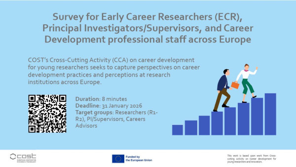 Take part in a COST survey on career development of young researchers