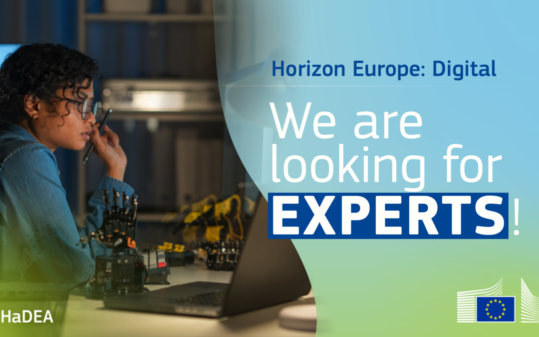 HaDEA is looking for expert evaluators in the fields of AI, robotics and sensing technologies